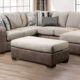 Ashenweald Contemporary Light Brown Ottoman