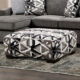 Brentwood Contemporary Multi Pattern Ottoman