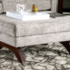 Harlech Mid-Century Modern Grey Ottoman
