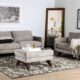2 Pcs Set Sofa & Oversized Chair Harlech Grey