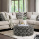 Patricia Contemporary Ivory Sectional Sofa