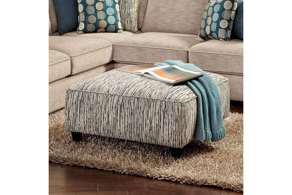 Eastleigh Transitional Stripe Multi Ottoman