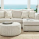 Saltney Transitional Ivory Sectional Sofa