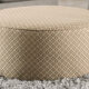Stephney Transitional Grey & Gold Ottoman