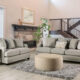 2 Pcs Set Sofa & Loveseat Stephney Transitional Grey