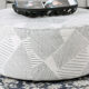 Chancery Transitional Grey/NavyOttoman