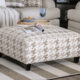 Christine Transitional Light Grey Ottoman