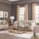 2 Pcs Set Sofa & Loveseat Avonlea Sloped Arms Grey