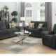 2 Pcs Set Sofa & Loveseat Fairbairn Casual Charcoal