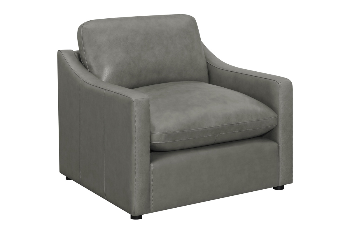 Grayson Sloped Arm Upholstered Chair Grey