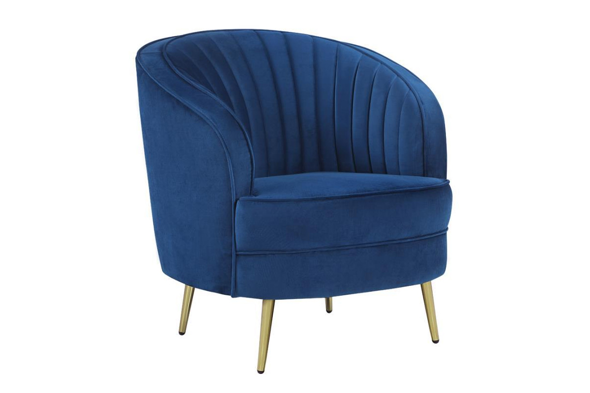 Sophia Upholstered Chair Blue And Gold