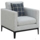 Apperson Cushioned Back Arm Chair Light Grey