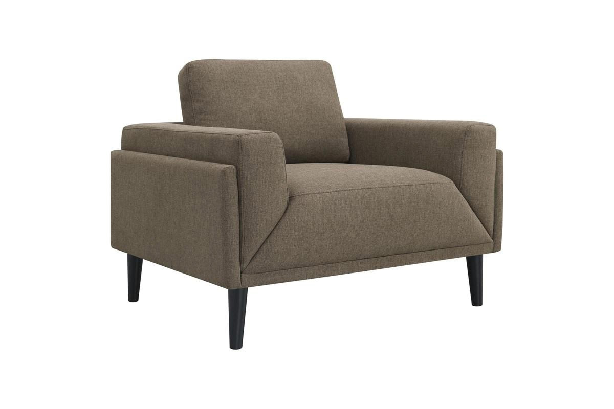 Rilynn Upholstered Track Arms Chair Brown