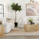 2 Pcs Set Sofa & Loveseat Isabella Upholstered Tight Back White