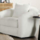 Isabella Upholstered Tight Back Chair White