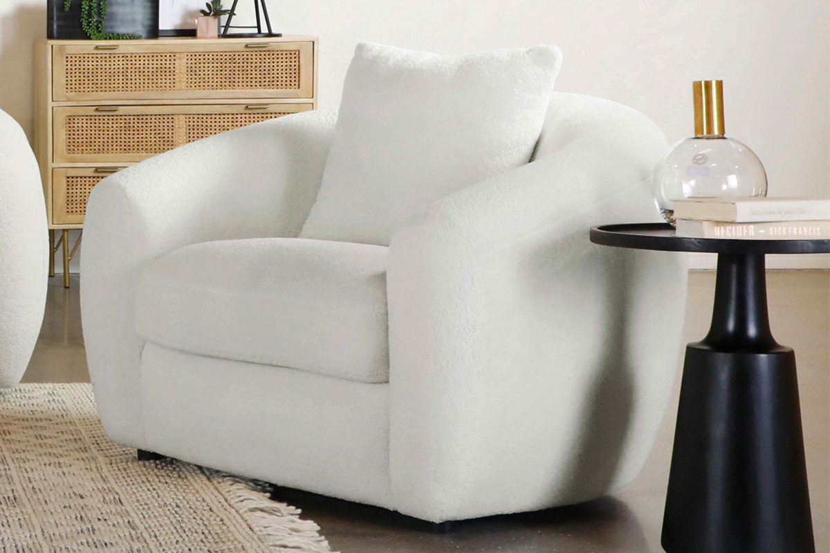 Isabella Upholstered Tight Back Chair White