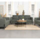2 Pcs Set Sofa & Loveseat Tilly Upholstered Track Arms Sage