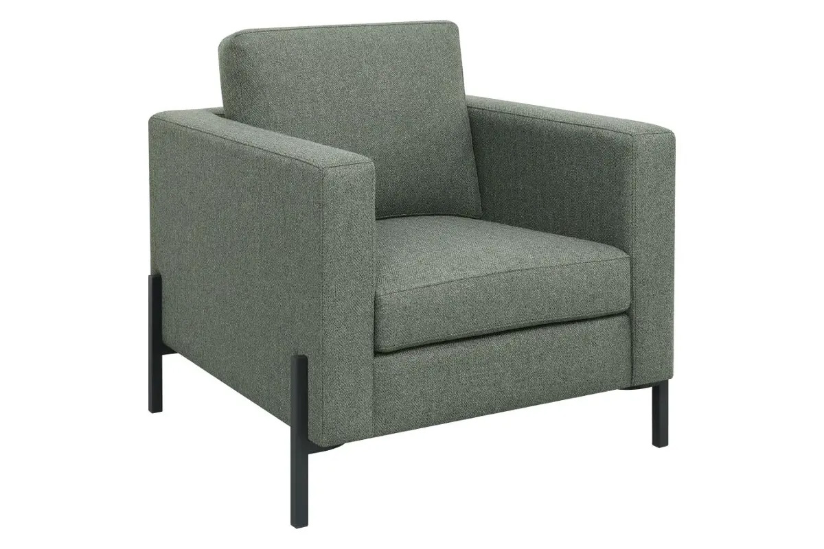 Tilly Upholstered Track Arms Chair Sage