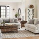 2 Pcs Set Sofa & Loveseat Glenn Modern Farmhouse Light Grey
