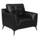 Moira Upholstered Tufted Chair With Track Arms Black