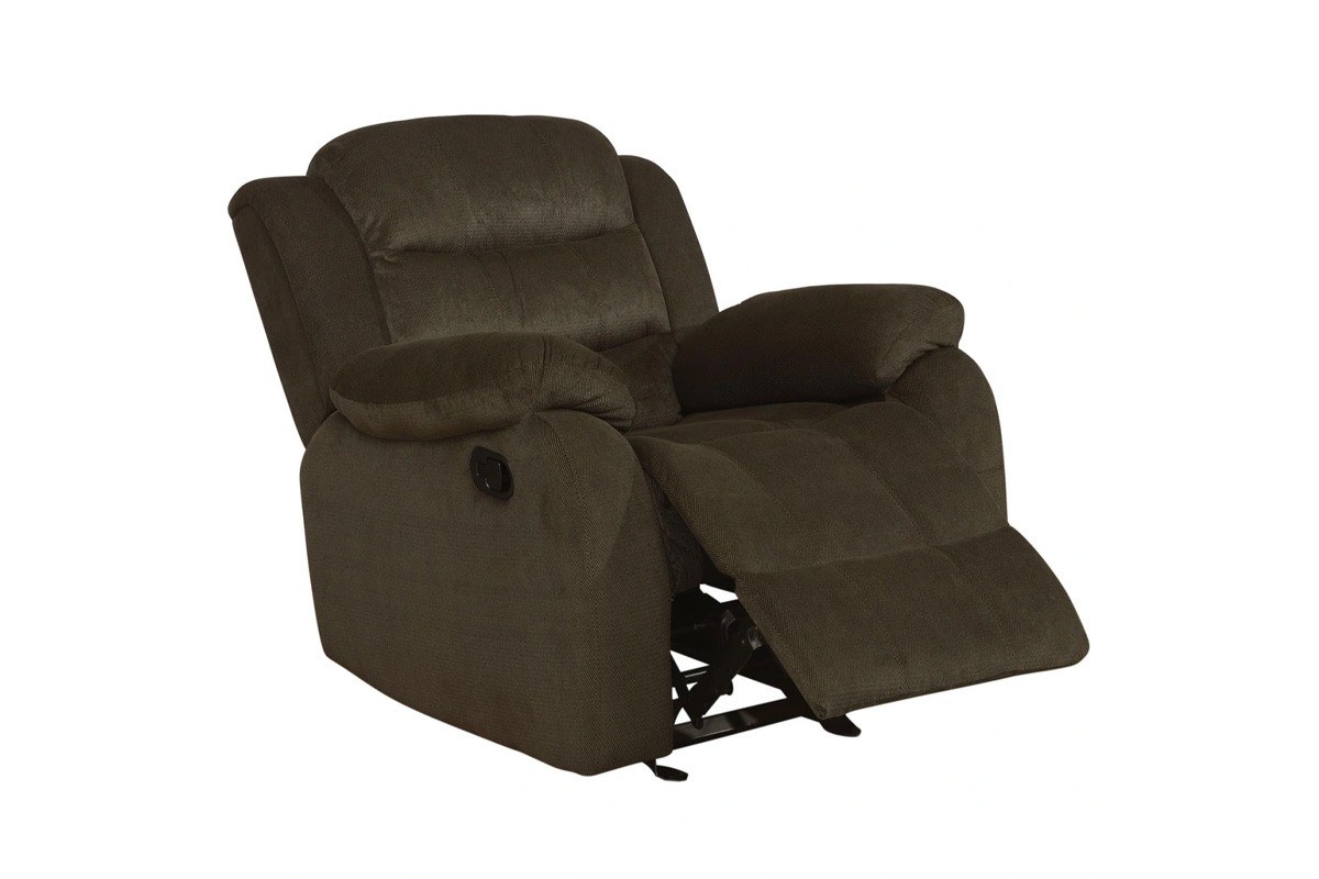Rodman Upholstered Glider Recliner Chocolate