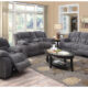 Weissman Motion Sofa & Loveseat Set Contemporary Charcoal