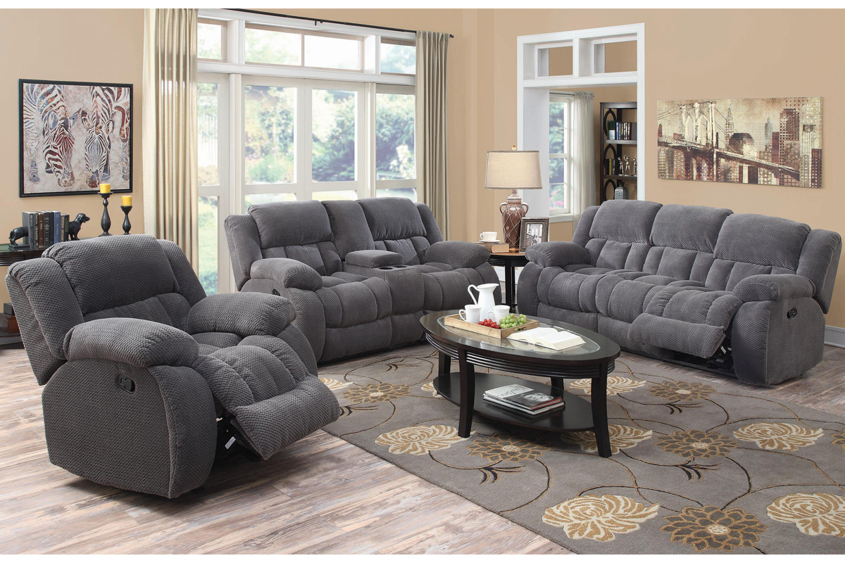 Weissman Motion Sofa & Loveseat Set Contemporary Charcoal