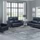2 Pcs Set Derek Upholstered Power Living Room Blue