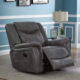 Conrad Upholstered Motion Glider Recliner Grey