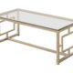 Merced Rectangle Glass Top Coffee Table Nickel