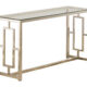 Merced Rectangle Glass Top Sofa Table Nickel
