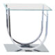 Danville U-Shaped End Table Chrome