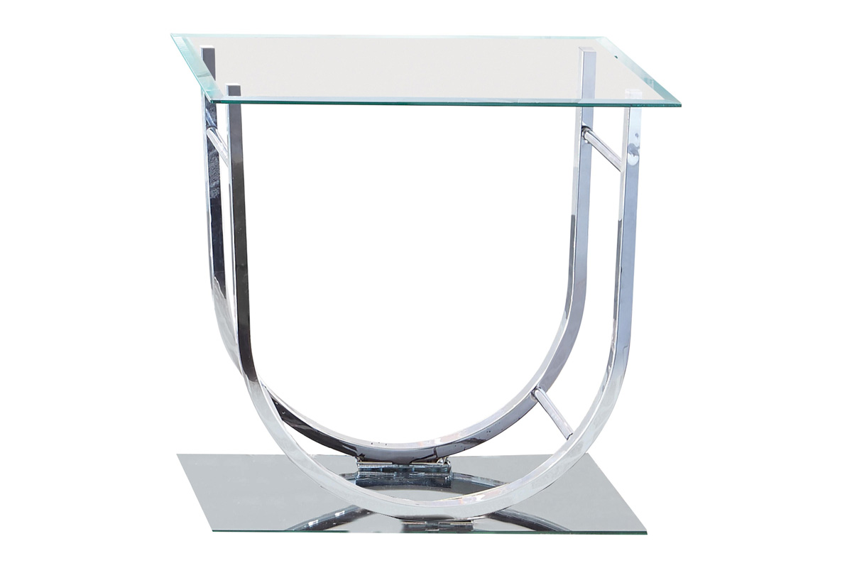 Danville U-Shaped End Table Chrome