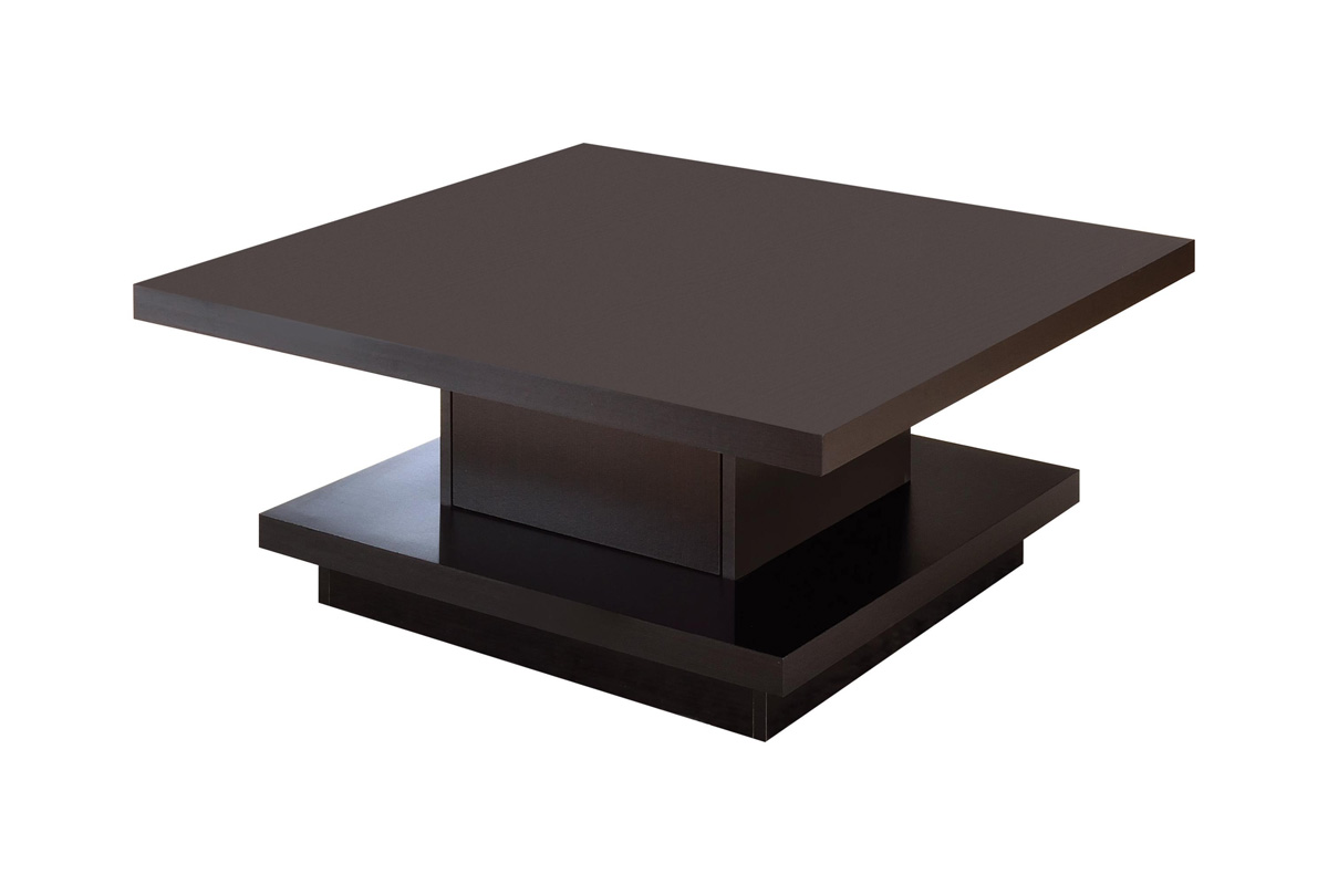 Reston Pedestal Square Coffee Table Cappuccino