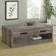 Felix 2-Drawer Rectangular Engineered Wood Coffee Table Grey Driftwood