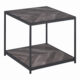 Beckley Chevron End Table Rustic Grey Herringbone