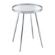 Kaelyn Round Mirror Top End Table Chrome
