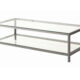 Trini Coffee Table With Glass Shelf Black Nickel