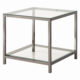 Trini End Table With Glass Shelf Black Nickel