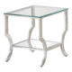 Saide Square End Table With Mirrored Shelf Chrome