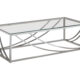 Lille Glass Top Rectangular Coffee Table Accents Chrome