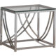 Lille Glass Top Square End Table Accents Chrome
