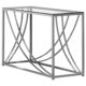 Lille Glass Top Rectangular Sofa Table Accents Chrome