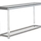 Saide Rectangular Sofa Table With Mirrored Shelf Chrome