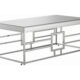 Dafina Geometric Frame Rectangular Coffee Table Chrome