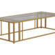 Adri Metal Frame Coffee Table Matte Brass