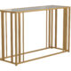 Adri Metal Frame Sofa Table Matte Brass