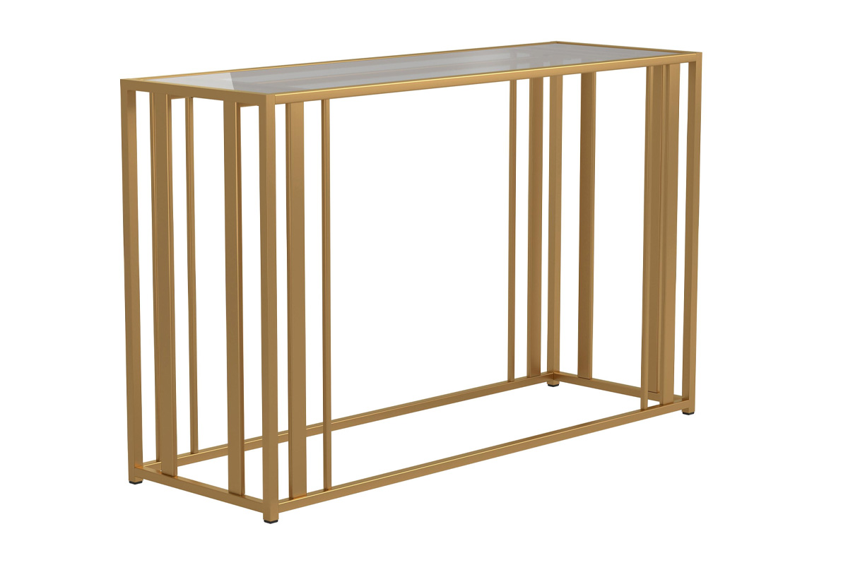 Adri Metal Frame Sofa Table Matte Brass