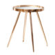 Kaelyn Round Top End Table Mirror And Gold