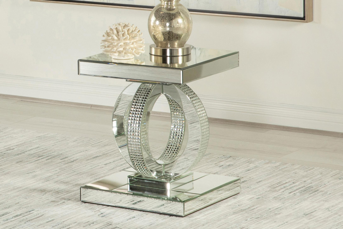 Breena Square End Table Mirror